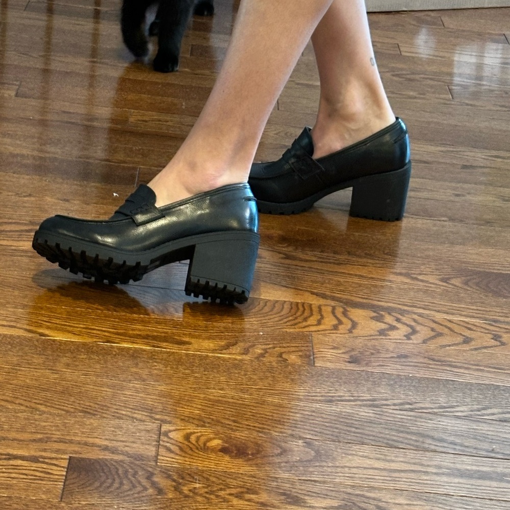 Dirty Laundry Chunky Black Loafers